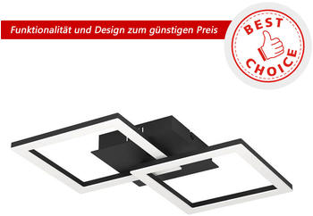 Eglo 75753 BEST CHOICE Deckenleuchte RGBIC Stahl schwarz LED 2X9,8W 3000K L:52.5cm B:31cm H:8cm dimmbar