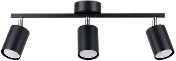 Sollux SL.1128 Deckenleuchte LEMMI 3XGU10 40W Stahl schwarz L:46cm B:8cm H:20cm dimmbar