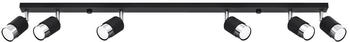 Sollux SL.1068 Deckenleuchte NERO 6 schwarz/chrome Stahl 40W L: 117cm B: 5cm H: 18cm dimmbar