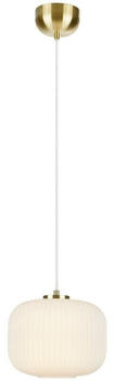 Markslöjd Lighting Sober Plissee Pendant E27 60W Brass/White (107918)
