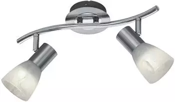 Trio LED Wand-/Deckenleuchte Nickel-Matt/Alabaster E14 2x5W/940lm (871010207)