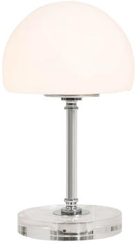 Steinhauer LED Tischleuchte Ancilla in Chrom und Weiß 5W 300lm G9 silber