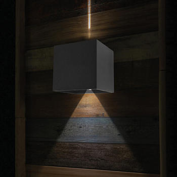Steinhauer LED Wandleuchte Muro in Schwarz 2x 3W 480lm IP44 schwarz