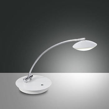 Fabas Luce LED Tischleuchte Hale in weiß 8W 700lm dimmbar weiß