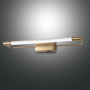 Fabas Luce LED Wandleuchte Rapallo IP44 in Messing-sataniert 400mm gold / messing