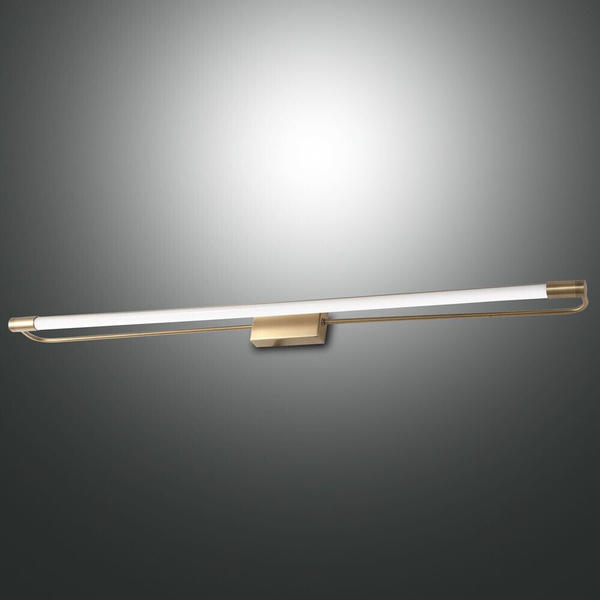 Fabas Luce LED Wandleuchte Rapallo IP44 in Messing-sataniert 800mm gold / messing