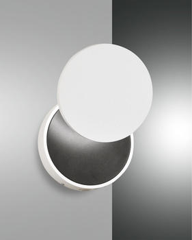 Fabas Luce LED Wandleuchte Ara in Weiß rund 1080 lm weiß