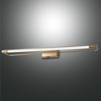 Fabas Luce LED Wandleuchte Rapallo IP44 in Messing-sataniert 600mm gold / messing