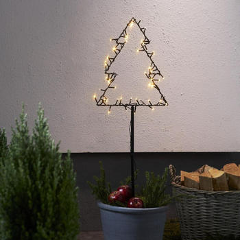 Star Trading LED Weihnachtsbaum Spiky in Schwarz 3,6W IP44 mit Erdspieß schwarz