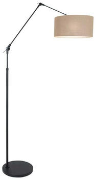 Steinhauer Stehleuchte Prestige Chic in Schwarz und Beige E27 400mm schwarz