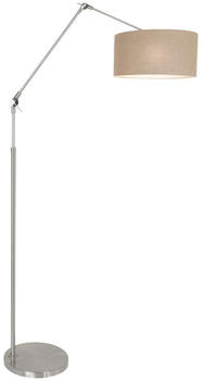 Steinhauer Stehleuchte Prestige Chic in Silber und Beige E27 400mm silber