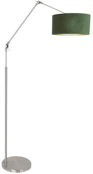 Steinhauer Stehleuchte Prestige Chic in Silber und Grün E27 400mm silber