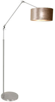 Steinhauer Stehleuchte Prestige Chic in Silber und Taupe E27 400mm silber