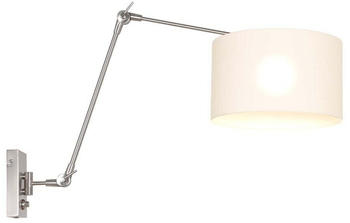 Steinhauer Wandleuchte Prestige Chic in Silber und Weiß-matt E27 silber