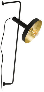 Faro Wandleuchte Whizz in Schwarz und Gold E27 schwarz