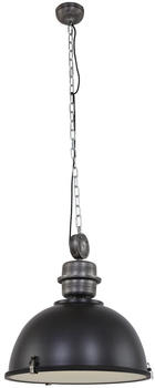Steinhauer Pendelleuchte Bikkel in Schwarz und Silber E27 520mm schwarz