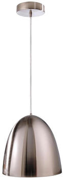 Deko-Light Geschmackvolle Pendelleuchte Bell aus Metall in satiniert silber silber