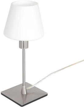 Steinhauer Tischleuchte Ancilla in Silber und Weiß E14 silber