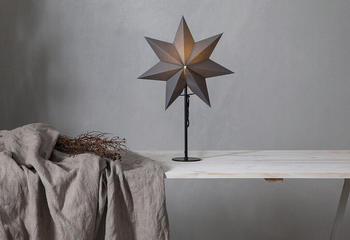 Star Trading Tischleuchte Mixa in Grau und Schwarz E14 grau