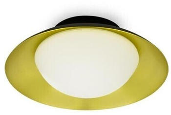 Faro Wand- und Deckenleuchte Side, rund, schwarz, gold, 200 mm gold / messing