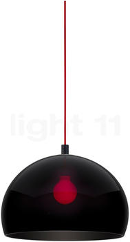 Helestra Pendelleuchte Doro in Schwarz-matt und Rot E27 400mm schwarz