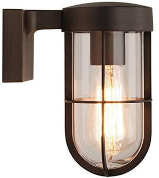 Astro Wandleuchte Cabin in Bronze E27 klar braun