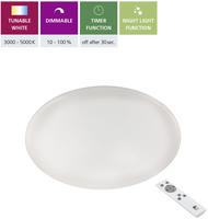 EGLO Deckenleuchte "Giron Deckenlampe, Stahl und Kunststoff, Wohnzimmerlampe,