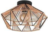 EGLO Deckenleuchte "ADWICKLE Deckenlampe, Stahl und Textil, Wohnzimmerlampe,