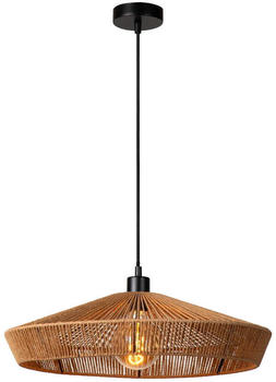 Lucide Pendelleuchte Yunkai in Natur-hell E27 500mm braun