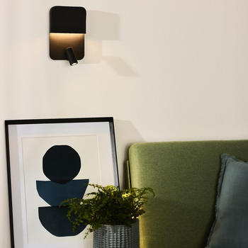 Lucide LED Wandleuchte Boxer in Schwarz 5W 375lm schwarz
