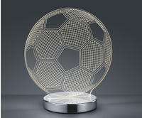 Defibrico - Led Tischleuchte Ball 3d Fu&szlig;ball Lichtfarbe Einstellbar H&ouml;he 22cm