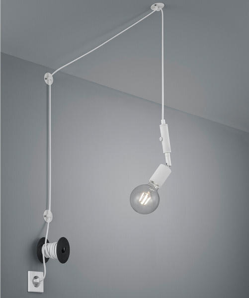 Trio LED Pendelleuchte Weiß mit Stecker für Steckdose 6m langes Kabel