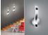 Trio LED Wandleuchte PARMA Metall Chrom/Weiß 3 Stufen Dimmer - Höhe 39cm