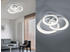 Trio LED Deckenleuchte GRANADA mit drei Ringen in Chrom & Weiß, dimmbar, Breite 71cm
