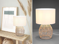 REALITY Leuchten Schreibtischlampe "Rike" E27 1 Stk. warmwei&szlig; - kaltwei&szlig; Boho