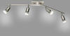 Trio Großer LED Deckenstrahler 4 flammig Silber für Küche Flur Treppenhausbeleuchtung