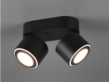 Trio LED Deckenstrahler 2-flammig Schwarz schwenkbare Deckenlampen für Flur und Diele