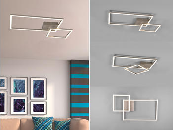 Trio LED Deckenleuchte PADELLA Silber dimmbar 63cm breit R62642407