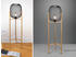 Trio Coole Stehleuchte im Industrie Design Gitterlampenschirm in schwarz aus Metall