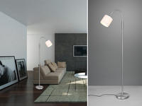 REALITY Leuchten Stehlampe "Tommy, Bogenleuchte 1-flammig, exkl 1x E14 max 40W, mit