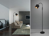 REALITY Leuchten Stehlampe "Tommy, Bogenleuchte 1-flammig, exkl 1x E14 max 40W, mit