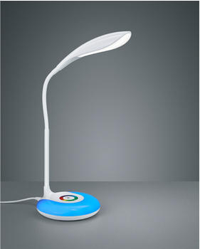 Trio Flex Schreibtischleuchte in Weiß Touch Dimmer USB Anschluß + RGB Farbwechsler