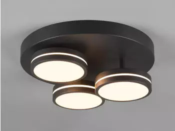 Trio Deckenlampe Anthrazit 3-flammig &Oslash; 35cm
