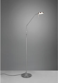 Trio LED Stehleuchte MONZA dimmbar mit Flexarm, Höhe 145cm, Silber