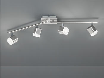 Trio LED Wand& Deckenstrahler 4 flammig Silber matt 78cm breit Treppenhausbeleuchtung
