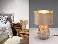 REALITY Leuchten Schreibtischlampe "Kiran" E27 1 Stk. warmwei&szlig; - kaltwei&szlig; Keramik