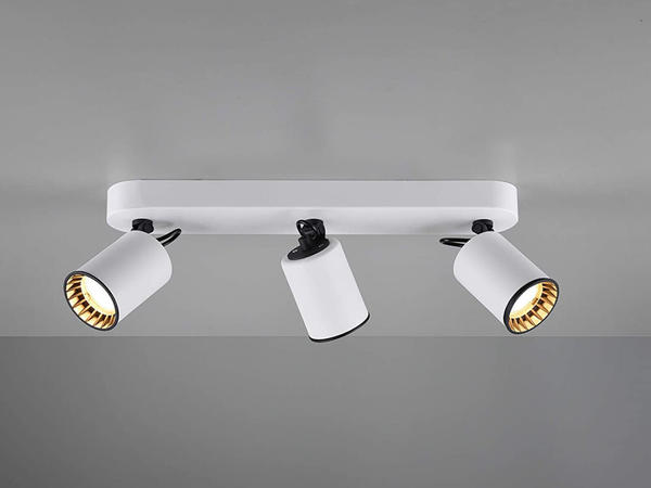 Trio Cooler LED Deckenstrahler 3 flammig Weiß Beleuchtung Flur Diele und Treppenhaus