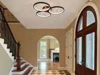 TRIO Leuchten LED Deckenleuchte "Groovy" LED-Board 1 Stk. Warmwei&szlig; Deckenlampe 3000K