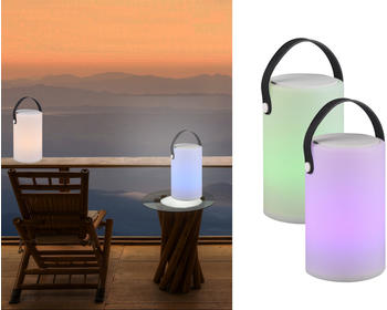 Trio 2er SET LED Tischlampe dimmbar Dekolampe mit Farbwechsler Bluetooth Lautsprecher