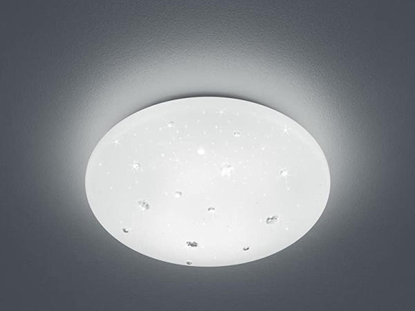 Trio LED Deckenschale ACHAT mit Sternenhimmel Kunststoff Weiß - Ø 27cm